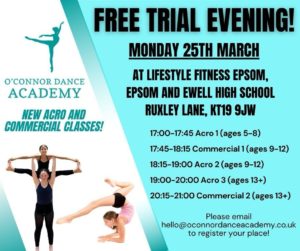 free trail evening 25 march 2024