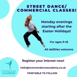 street dance and commercical classes epsom
